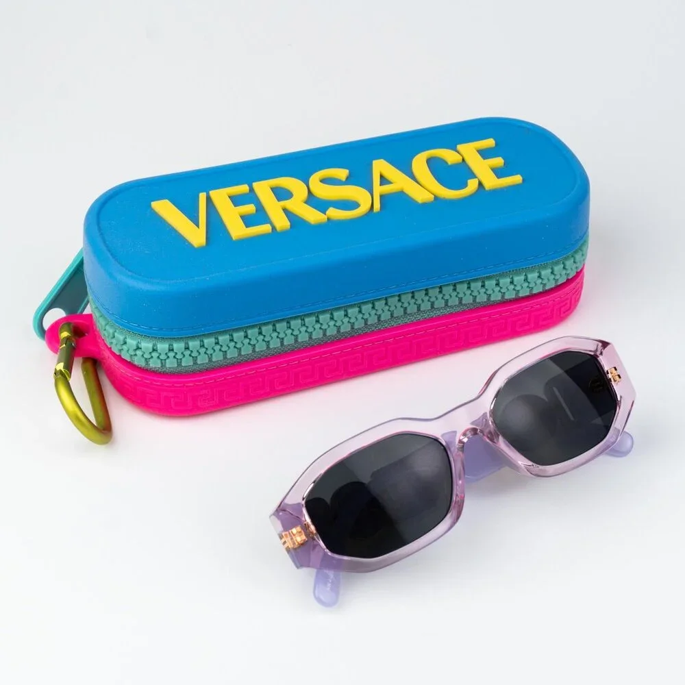 Versace KIDS Sunglasses Transparent Lavender Grey Rectangle VK4429U 552687